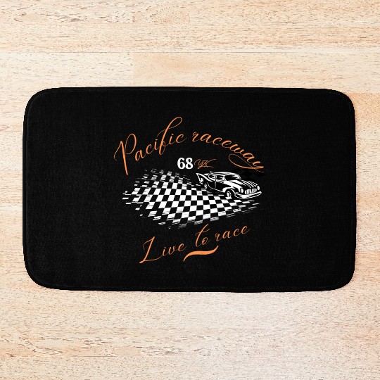 Pacific raceway, live to race Bath Mats