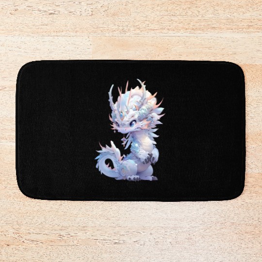Chibi storybook dragon Bath Mats