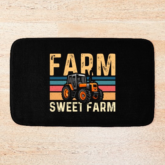 Harvester Farm Sweet Farm Farmer Combine Harvester Bath Mats
