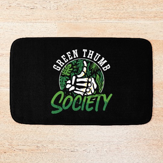 Houseplants Green Thumb Society Gardener Botanical Bath Mats