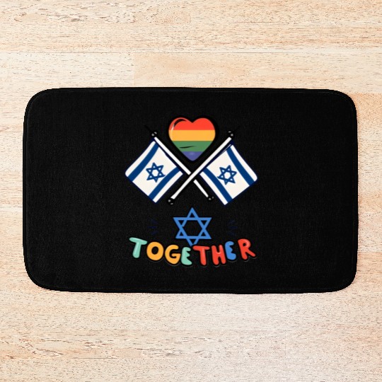 LGBTQ community STANDS WITH ISRAEL Bath Mats