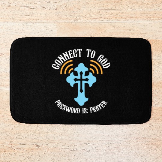Connect to God I Love Jesus Believer Scripture Bath Mats