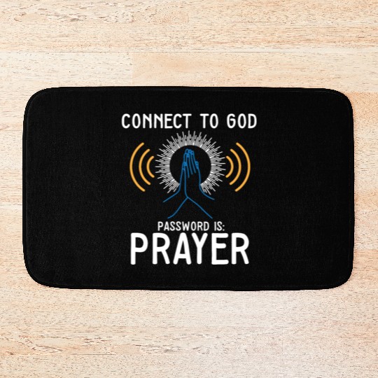 Connect to God I Love Jesus Believer Worship Bath Mats
