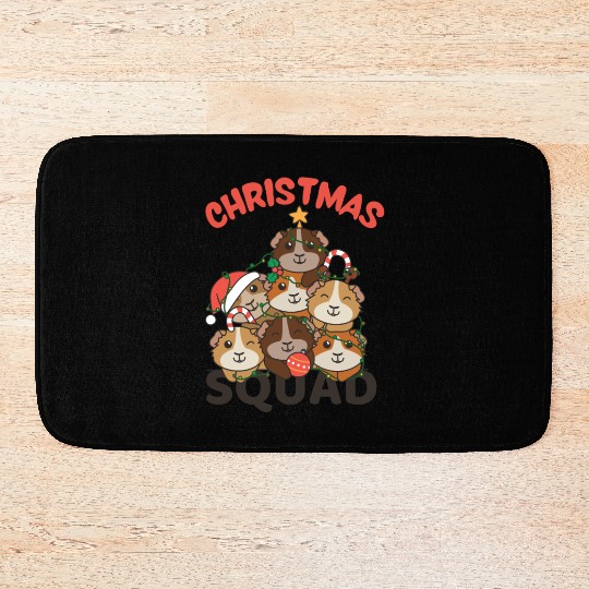 Guinea Pig Christmas Tree Christmas Squad Bath Mats