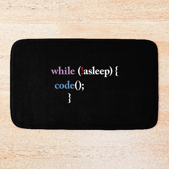 Programming Code Computer Science Funny Programmer Bath Mats