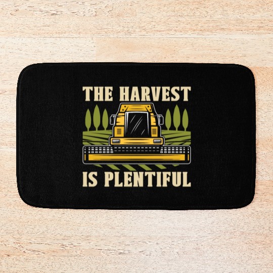 The Harvest Is Plentiful Farming Combine Harvester Bath Mats