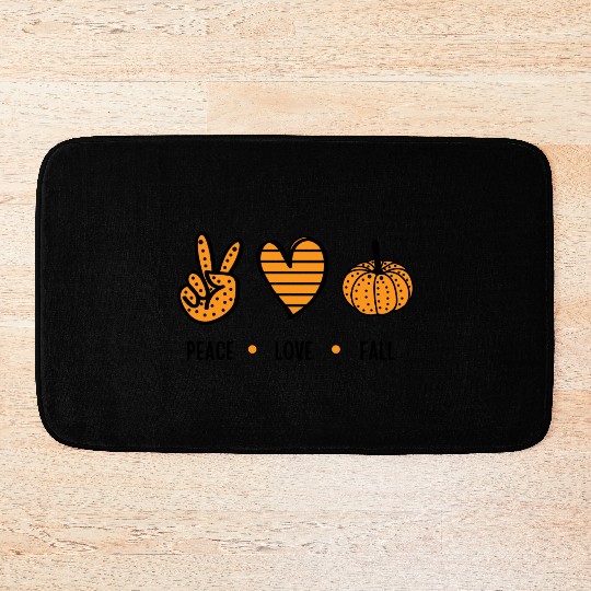 peace love fall Bath Mats