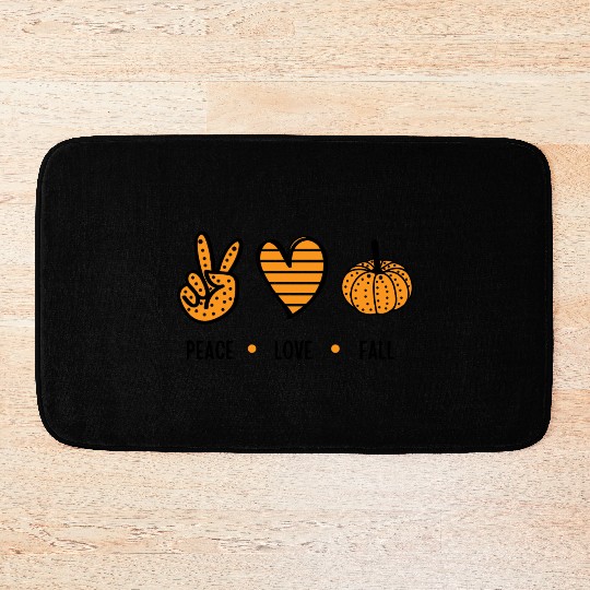 peace love fall Bath Mats