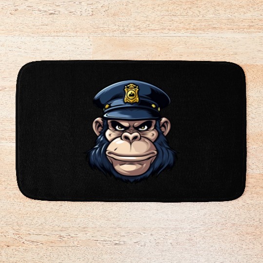 Monkey policeman Bath Mats