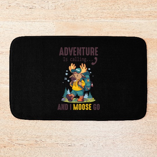 Adventure Is Calling Youth Cute Moose Bath Mats
