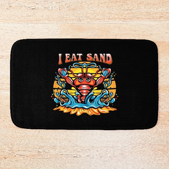 I Eat Sand and Muscular Shrimp Bath Mats
