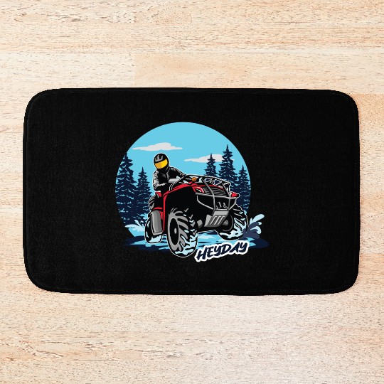 ATV/Quad "Winter Riding" style logo. By "Hey Day" Bath Mats