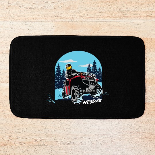 ATV/Quad "Winter Riding" style logo. By "Hey Day" Bath Mats