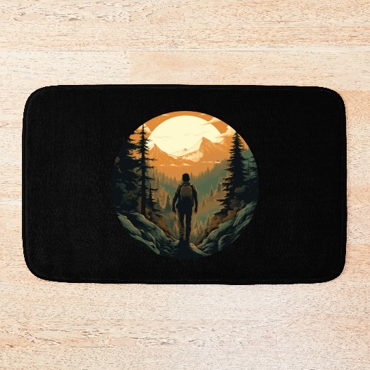 Forest nature trekking adventure Bath Mats