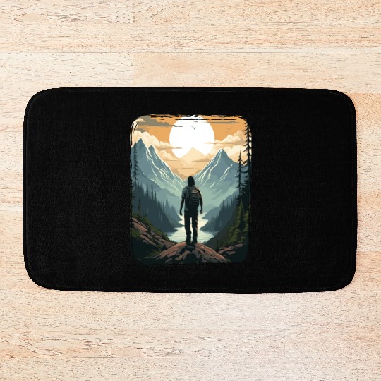 Forest nature trekking adventure Bath Mats