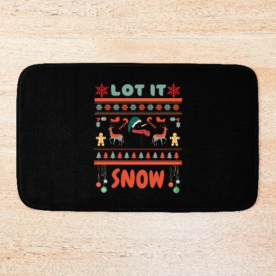 Fun Snowman Lot It Snow Bath Mats