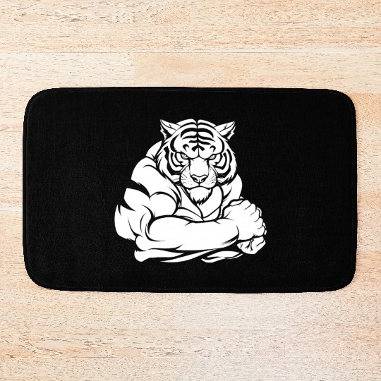 Workout Gym Tiger Bath Mats
