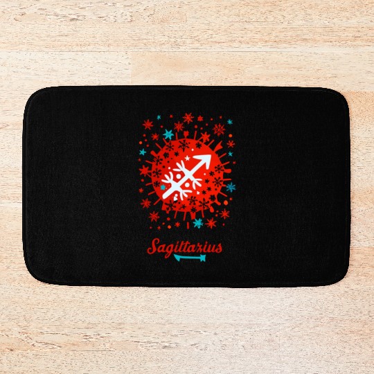 Sagittarius in the Winter Wonderland Bath Mats