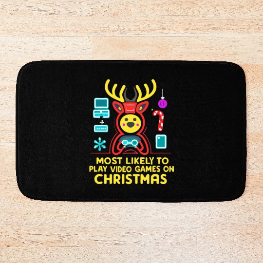 Candy Canes Most Likely To Play Video Games On Bath Mats