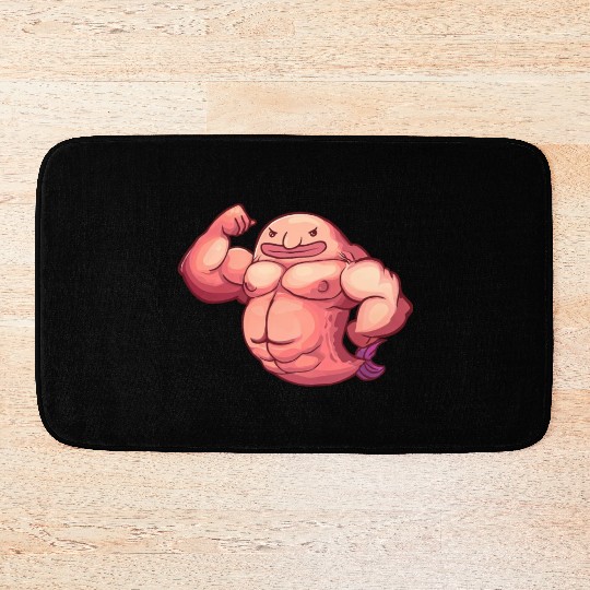 Funny Fitness Gym Workout Blobfish Bath Mats