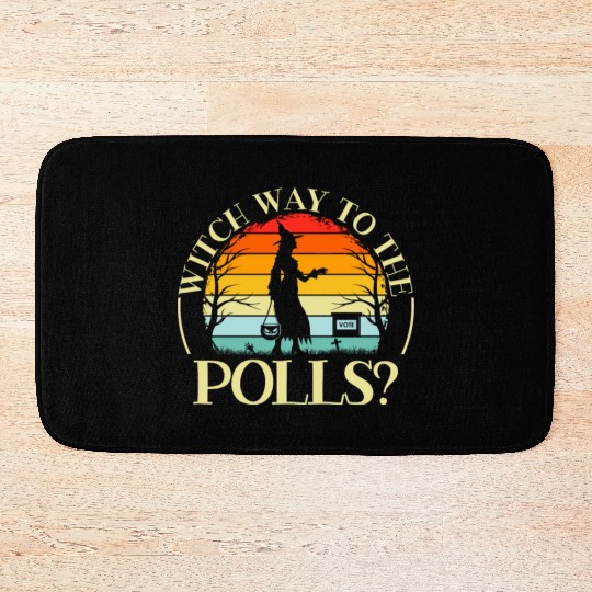 Witch Way To The Polls Spooky Halloween Voting Bath Mats