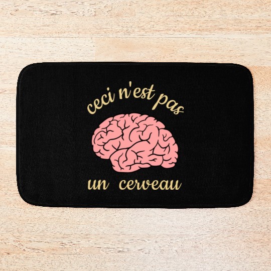 Ceci Nest Pas Un Cerveau Art Teacher Brain Bath Mats
