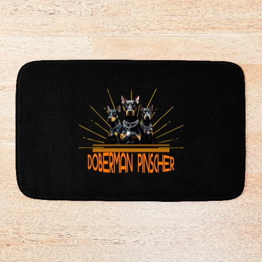 Doberman Pinscher my favorite friend Bath Mats