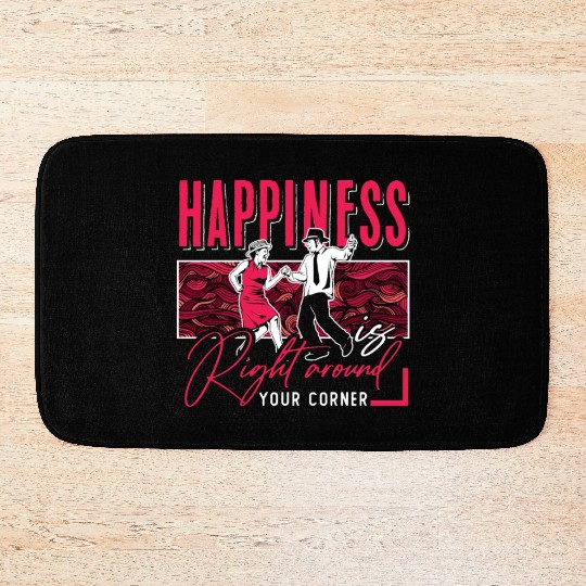 Square Dancing Happiness Is Right Western Dancing Bath Mats