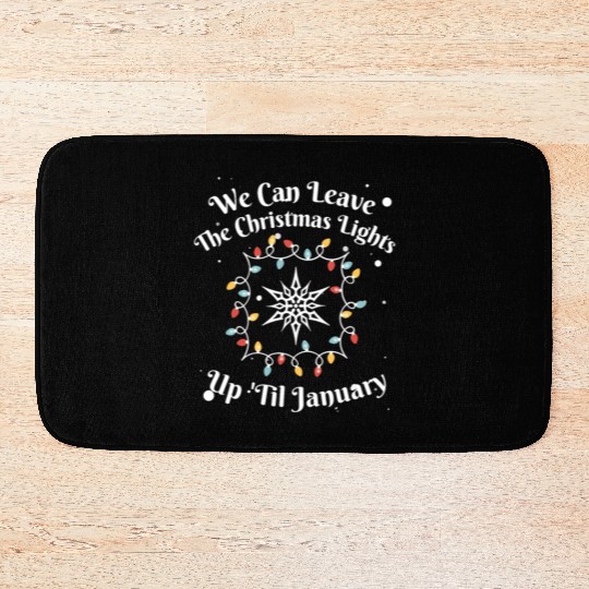 Holiday Cheer Christmas Light Message Bath Mats