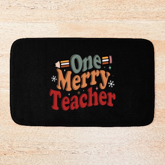 One Merry Teacher Bath Mats