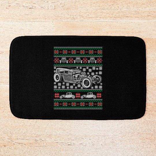 Hot Rod Ugly Muscle Car Bath Mats