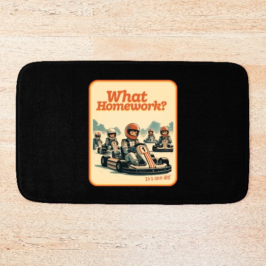 What Homework? It’s Race Day! Bath Mats