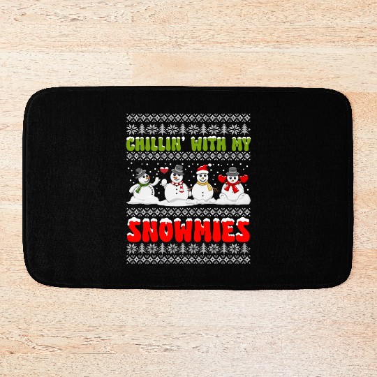 Snowmen Chilling with my Snowmies Winter Bath Mats
