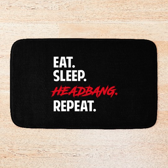Funny Metal Hardrock Headbanger's Rock Music Bath Mats