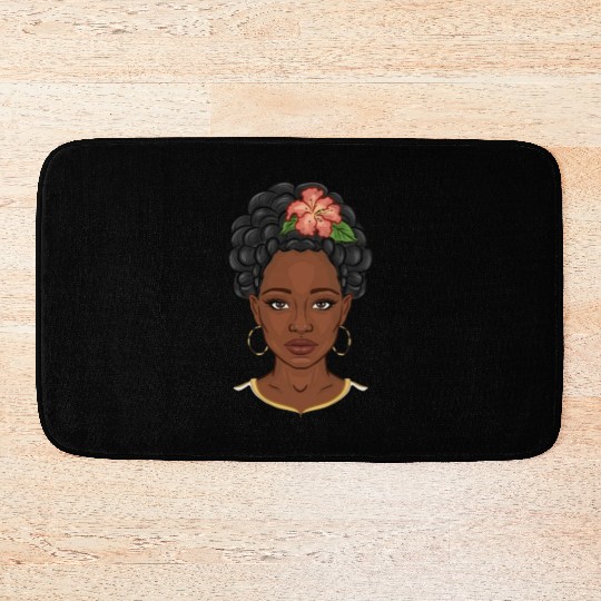 Black girl, black girl magic, African American wom Bath Mats