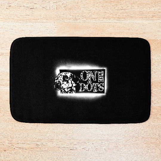 On The Dots Black and White Dalmatian Dog Bath Mats