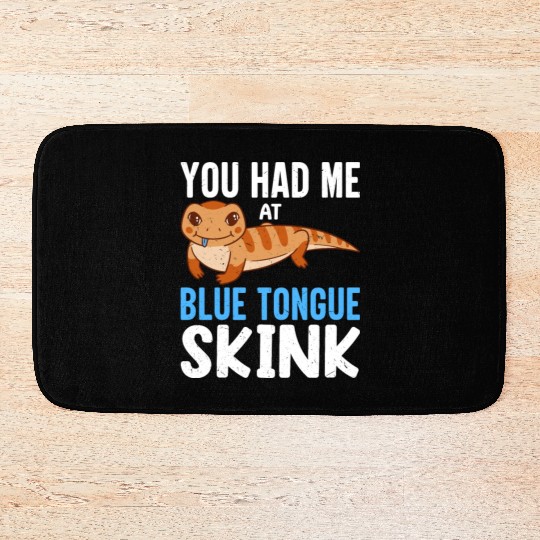 Lizard Collector Reptile Lover Blue Tongue Skink Bath Mats