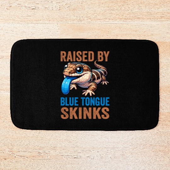Lizard Collector Reptile Lover Blue Tongue Skink Bath Mats