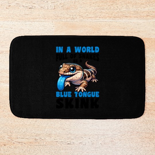 Lizard Collector Reptile Lover Blue Tongue Skink Bath Mats
