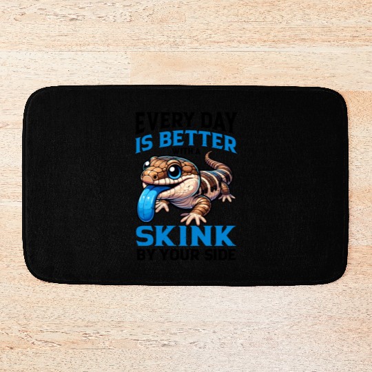 Lizard Collector Reptile Lover Blue Tongue Skink Bath Mats