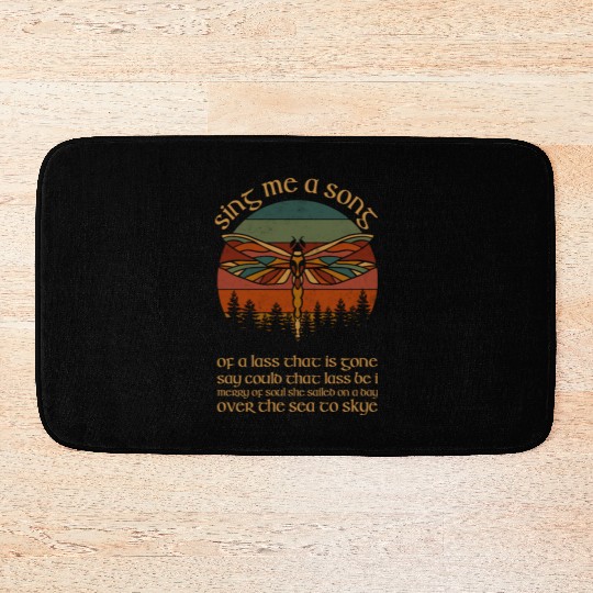 Outlander Theme Sing Me A Song Trees Dragonfly Bath Mats