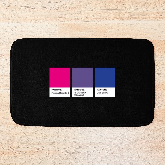 LGBT COLOR PANTONE PALLETE BISEXUAL COMMUNITY Bath Mats