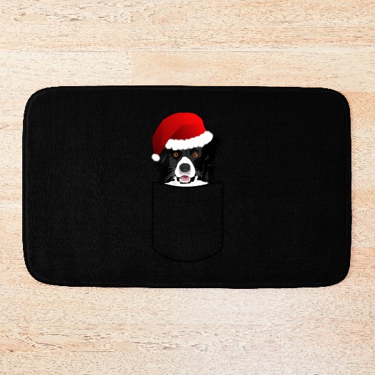 Pocket Border Collie Bath Mats
