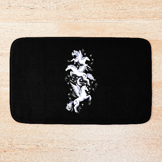 Pretty Purple Punk Pegasi Bath Mats