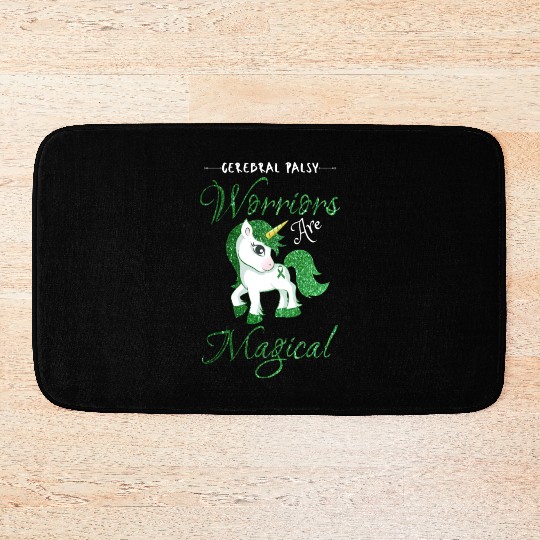 Cerebral Palsy Warriors Are Magical Cute Green Bath Mats