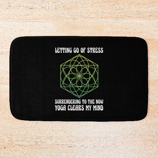 Yoga Clears The Mind Bath Mats