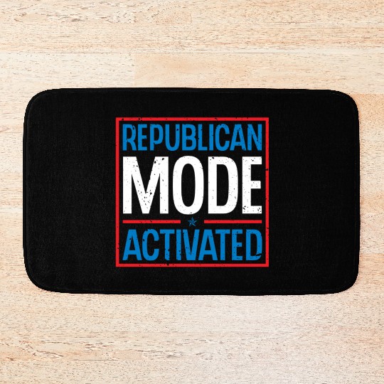 Republican Mode Activated American Voter Voting Bath Mats