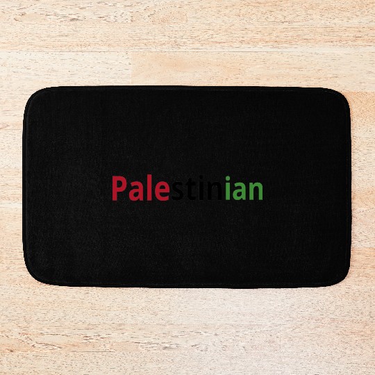 Free Palestine, red black and green, watermelon Bath Mats