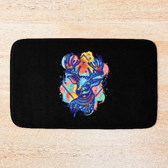 Winter Wonderland: Deer Color Design Bath Mats