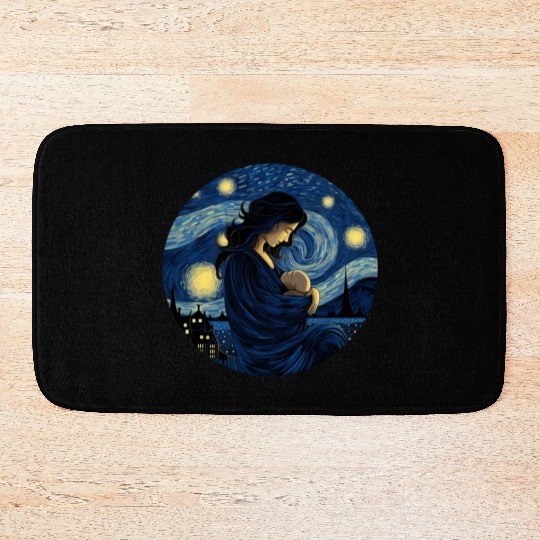 Breastfeeding Starry Night Bath Mats Motherhood